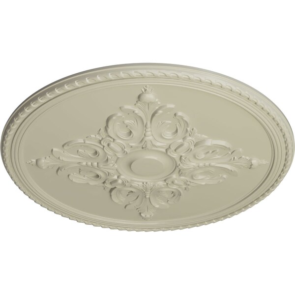 Milton Ceiling Medallion (Fits Canopies Up To 7 7/8), Hnd-Painted Clear Yellow, 40 5/8OD X 1 3/4P